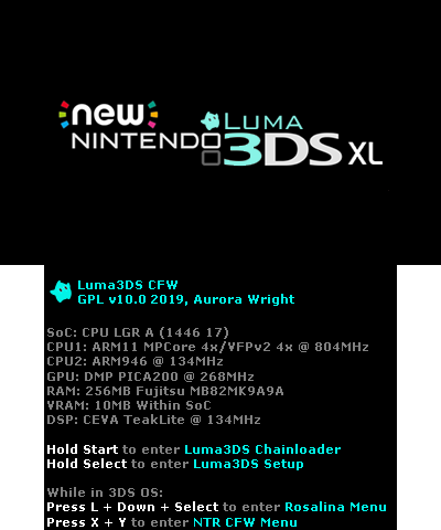 Luma3DS BIOS (N3DSXL)