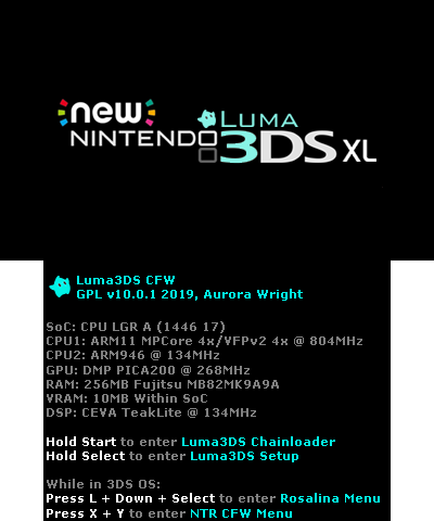 Luma3DS 10.0.1 BIOS (N3DSXL)