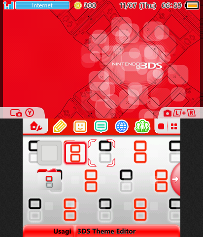 Nintendo 3DS Flare Red Theme
