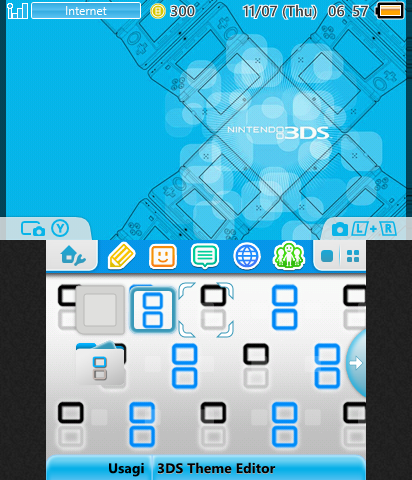 Nintendo 3DS Aqua blue Theme
