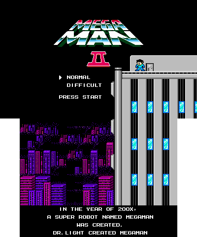 Mega Man 2 - Title Screen