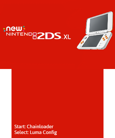 Red Background New 2DS XL Orange