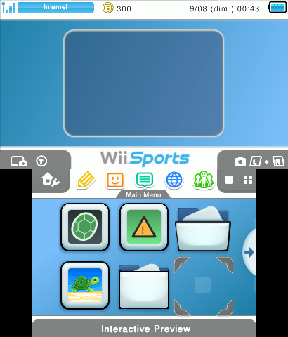 Wii Sports • Menu