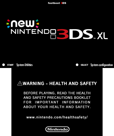 New Nintendo 3DS XL fastboot3DS