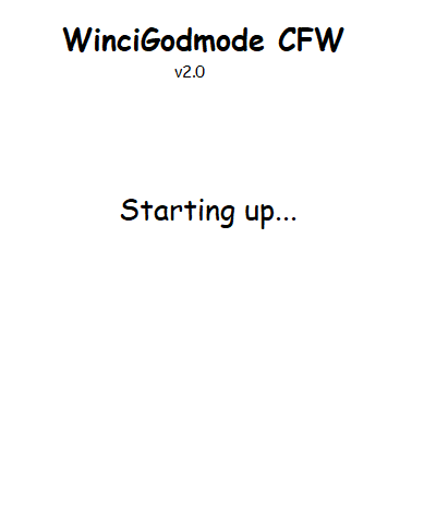 WinciGodMode startup