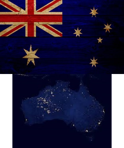 Australian flag splash