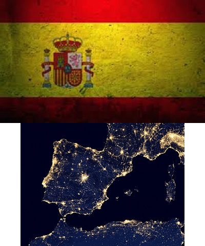 Spain flag Splash